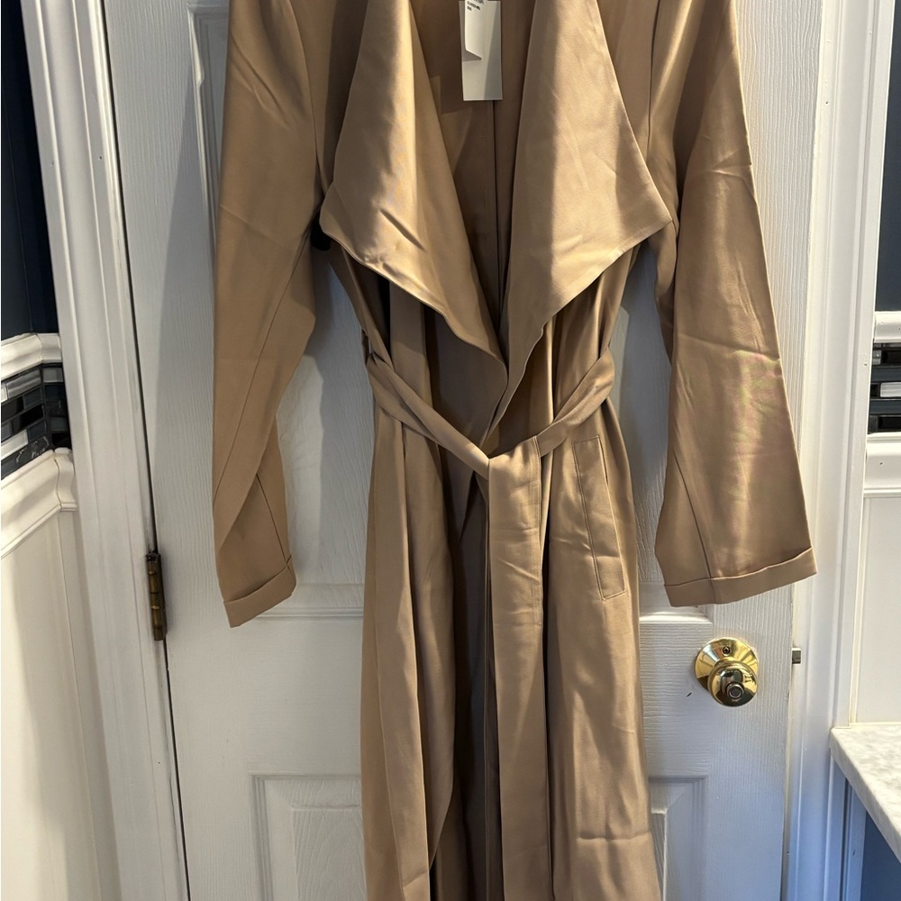 MELLODAY Elegant Beige Trench Coat